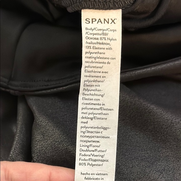 SPANX Black Leggings Size Large - Picture 3 of 4
